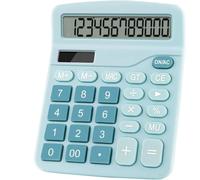 Office Desk Calculator, Cute Calculator for Kids, Basic Calculators Desktop,12-Digit Dual Power Cute Calculator with Large LCD Display Big Button for Office Home and School,Light Blue