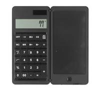Office Desk Calculator Solar Powered Multifunctional Pocket Desktop Calculator with Writing Tablet Notepad Function Financial Calculations for Home School Office ABS Material 6.3 (Black)