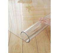 Office Desk Chair Mat for Hardwood Floor Clear Computer Rolling Chair Mat 1.5mm Thick PVC Durable Plastic Floor Protector for Work Home Anti-Slip Floor Protective Mats 50x90 100x160 140x220 120x300cm