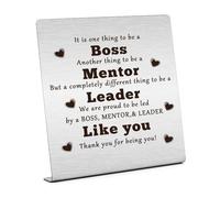 Office Desk Decor for Leaders Boss Gifts for Women Men Thank You Gifts for Boss Mentor Appreciation Quote Desk Decor Boss Day Gifts Going Away Gifts for Leaders Retirement Gift Birthday Gift