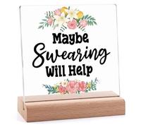 Office Desk Decor Gifts for Boss Manager Coworker Colleague Friends Funny Office Clear Desk Decorative Sign Acrylic Plaque with Wooden Stand for Offices Home Farmhouse Shelf Christmas Birthday Gift