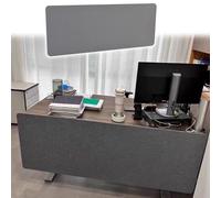 Office Desk Divider Panel Acoustic from Floor to Ceiling Desktop Partition with Soundorbing Panels (LxH 100x60cm/39.4x24in)