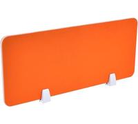 Office Desk Divider Partition - 23.6x11.8in Stand Up Clamp Privacy Panel, Decorative Screen for Enhanced Workspace Privacy (Orange)