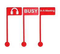 Office Desk Flag - 3 Pieces, Compact and Lightweight Structure, Busy Status Sign, Focus Indicator Sign | Busy Desk Monitor Flag for Professional Settings, Educational Institutions, or Personal Spaces