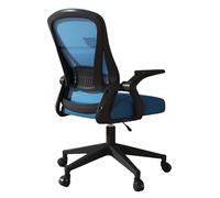 Office Desk Gaming Computer Chair Flip-up Armrests,Ergonomic Vanity Rocking Chair Breathable Mesh,Criss Cross Multiple Colors Available,for Study,Working,Executive,dining Room (Blue,B)