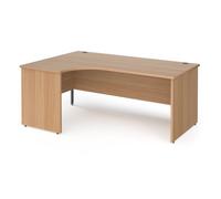Office Desk | Left Hand Corner Desk 1800mm | Beech Top With Graphite Frame | 800mm Depth | Contract 25