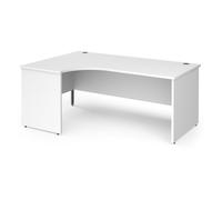 Office Desk | Left Hand Corner Desk 1800mm | White Top With Graphite Frame | 800mm Depth | Contract 25