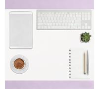Office Desk Mat 50 x 126 cm Waterproof Waterproof Desk Writing Pad Spill Resistant Durable Design Ideal for Large Mouse Pad and Mats on Top of Desks, White
