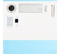 Office Desk Mat 62 x 110 cm Multifunctional Extended Mouse Mat Wipeable Ideal Keyboard for Office and Home, White