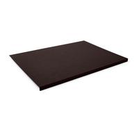 Office Desk Pad Leather Dark Brown - Steel Structure with Edge Protector