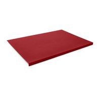 Desk Pad Made of Vivid Red Leather cm 90x60 - Resistant Steel Core with L-Shaped Forward Profile - Handmade Stitchings - Made in Italy