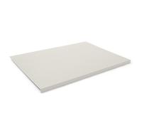 Office Desk Pad Leather White - Steel Structure with Edge Protector
