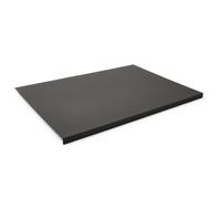Office Desk Pad Real Leather Anthracite Grey - Steel Structure Edge Protector