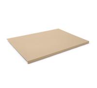 Office Desk Pad Real Leather Beige - Steel Structure with Edge Protector