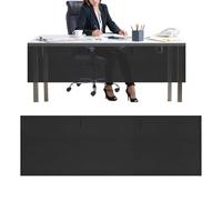 Office Desk Skirt Panel - Desk Divider Privacy Panel | Privacy Screen Stand, No Drill Wire Concealing Private Screen, Cable Management for Home Studio Farmhouse Classroom Standing Worksta