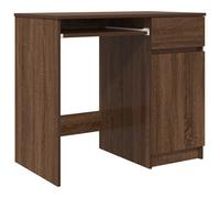 vidaXL Desk Brown Oak 86x49x76 cm Engineered Wood