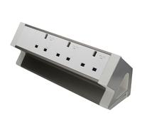 Office Desk Table Mountable PDU 3 x UK Mains Socket Outlets Power POD White