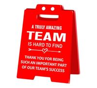 Office Desk Warning Sign, Funny Office Decor Portable Positive Energy Sign Creative Appreciation Gift Motivational for Friend Coworker Colleague Offices Desk Accessories