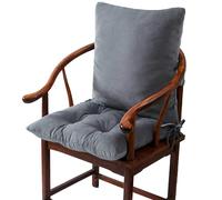 Office/Dining Kitchen Chair Nonslip Thick Seat Cushion With Plush Lumbar Support Pillow Low Back/ Sciatica Pain Relief Backrest with Adjustable Straps and Ties, For Recliner,Wood/Glide Rocking Chair