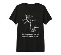 Office Dog My Boss Wags His Tail When I Have A Break Premium T-Shirt