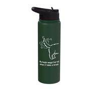 Office Dog My Boss Wags His Tail When I Have A Break Stainless Steel Insulated Water Bottle