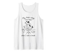 Office Dog My Boss Wags His Tail When I Take Break Tank Top