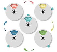 Office Door Hanger Sign, Do Not Disturb Sign, Welcome Please Knock Sign, Out of Office Sign, Back Soon Sign, In A Meeting Sign, Perfect Partner for Home, Office and Cubicle (silver)