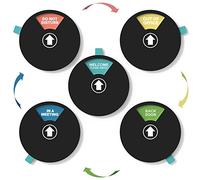 Office Door Hanger Sign, Do Not Disturb Sign, Welcome Please Knock Sign, Out of Office Sign, Back Soon Sign, In A Meeting Sign, Perfect Partner for Home, Office and Cubicle (Black)