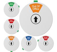 Office Door Sign 6 Options-Do Not Disturb,Out Of Office,In A Meeting,Come In Welcome,Back Soon,Working Remotely,Privacy Door Sign 6 Inch (Silver)