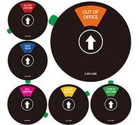 Office Door Sign, Do Not Disturb/Come in Welcome/Out of Office/In a Meeting/Back Soon/Working Remotely 6 Options, LJSCARE Privacy Door Sign 6 inch (Black)
