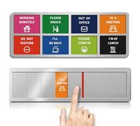 Office Door Signs, 8 Options-Do Not Disturb, Out Of Office, In A Meeting, Working Remotely,Please Knock, I'll Be Back, Come In, I'M at Lunch,Privacy Door Signs for Therapist、Offices Occupant、Managers