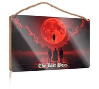 Office Door Signs Funny The Lost Boys: A Red Moon Adventure Wooded Sign Home Door Hanging Funny Signs For Bar(15X28CM)