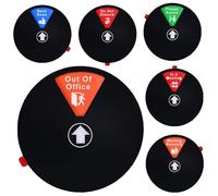 Office Door Signs - Rotating Status Door Sign - Out of Office,Do not Disturb,Back Soon, Working Remotely,In a Meeting,Please Knock - Dual Mounted Fit For Doors, Window or Wall
