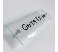 Office Door Wall House Number Sign Plaque- Quality Glass Effect Acrylic Perspex (Gents Toilets)