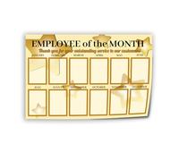 Office Employee of The Month,best Star Employee Photo Display Poster 5 Canvas Wall Art Poster Print Office Bedroom Bedroom Aesthetic Poster 24x16inch(60x40cm) Unframe-style