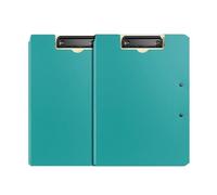 Office File Folders 2 Pcs Foldable Cover Clipboard Folder Sturdy Double Clip Contract File Organizer Binder Office Supplies(Blue)