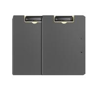 Office File Folders 2 Pcs Foldable Cover Clipboard Folder Sturdy Double Clip Contract File Organizer Binder Office Supplies(Black)