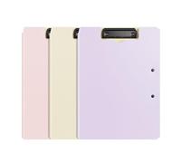 Office File Folders 3 Pcs PP Foldable Cover Clipboard Folder Sturdy Double Clip Contract File Organizer Binder Office Supplies