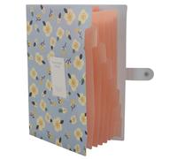 Office File Folders Expanding File Folder Floral A4 and Letter Size Archival Holder Organizer 8 Pockets (Blue)