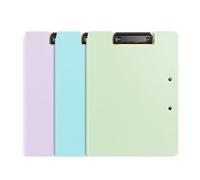 Office File Folders Multicolored Foldable Cover Clipboard Folder PP Sturdy Double Clip Contract File Organizer Binder 3 Pcs