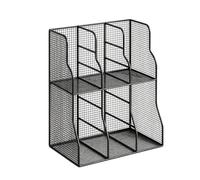 Office File Organizer | Double Level Metal Space Saving | Vertical Office Document Holder | For Notebook Paper Document Mail Binder Home School Classroom Sleeps