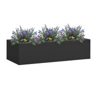 Office Flower Box Anthracite Steel 90x40x23 cm Modern Planter Indoor Slim Rect.