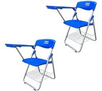 Office Folding Chair with Writing Tablet, Steel Frame for Training, Conferences, Business, and Learning