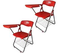 Office Folding Chair with Writing Tablet, Steel Frame for Training, Conferences, Business, and Learning