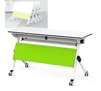 Office Folding Conference Table Modern Training Tables with Silent Wheels le Business Meeting DeskEvent Desk Easy to Move Spacesaving(120x50x75cm)