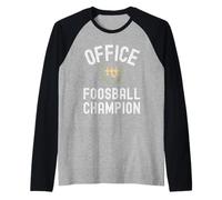 Office Foosball Champion Foosball Game Player Winner Raglan Baseball Tee