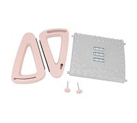 Office Foot Stool Under Desk 6 Height Adjustable Ergonomic Foot Rest Massage Texture, Relaxing At Work (Pink)