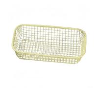 Office for Desktop Storage Basket Metal Wire Organizer for Stationery - Robust Iron Shelf Hamper with Elegant Look for Bedroom Vanity 16.2x9x3.6cm(Yellow)