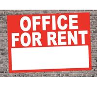 Office For Rent Advertising Sign Self Adhesive Gloss Sticker A3 size 420mm x 297mm V2