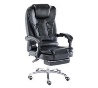 Office Gaming Desk Chair Recline Massage,Modern Ergonomic Computer Chair Adjustable Height,Vanity Chair Steel Legs,for Home Office,Study,Working,Executive,living,bedroom,hotel (black)